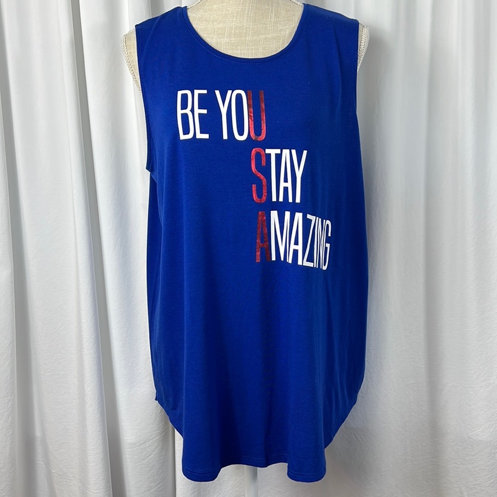 💥💥Apt.9 L Blue “USA” Blouse